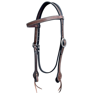 Bar H Equine Genuine Western American Leather Horse Premium Headstall & Breast Collar Set